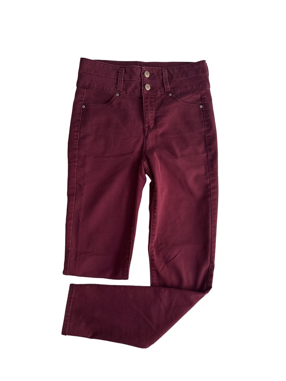 TINSELTOWN Women’s Skinny Burgundy Mid-Rise Jeans Pants Sz Small